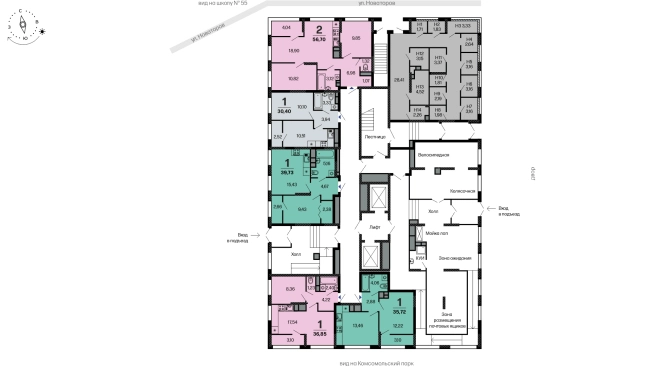Купить однокомнатную квартиру в новостройках в ЖК "Тринити" в Рязани. Вариант № 82024, 1, площадь -  квм, цена 4872750 рублей
