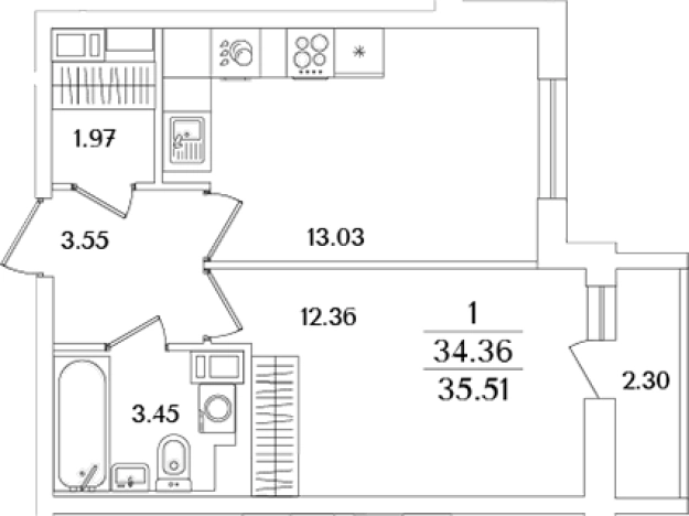 Купить двухкомнатную квартиру в новостройках в ЖК Кинопарк в Санкт-Петербурге. Вариант № 6712671, 0, площадь -  квм, цена 12135602 рублей