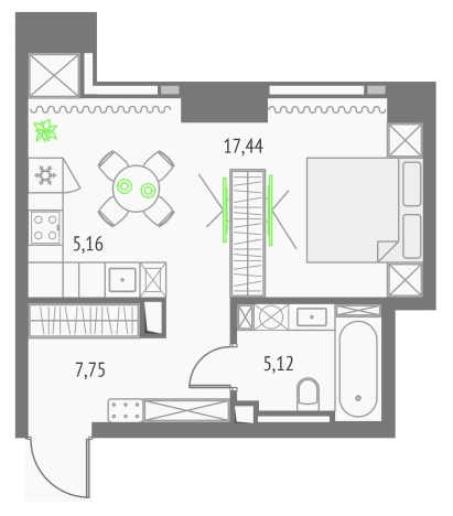 Купить Студию в районе Бутырский в Москве. Вариант № 156987, 0, площадь -  квм, цена 22657806 рублей