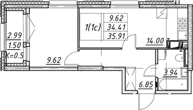 Купить двухкомнатную квартиру в новостройках в ЖК Цивилизация на Неве в Санкт-Петербурге. Вариант № 7851076, 0, площадь -  квм, цена 12830894 рублей