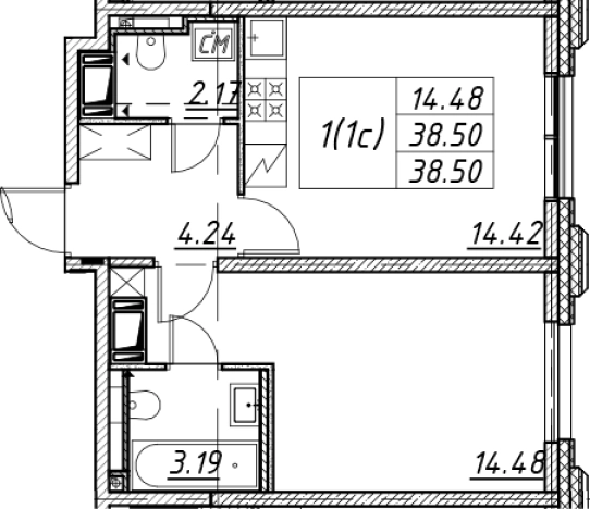 Купить двухкомнатную квартиру в новостройках в ЖК Цивилизация на Неве в Санкт-Петербурге. Вариант № 7849641, 0, площадь -  квм, цена 11305640 рублей
