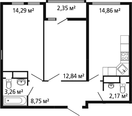 Купить двухкомнатную квартиру на улице Генерала Дьяконова в Химках. Вариант № 142902, 0, площадь -  квм, цена 10506416 рублей