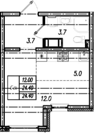 Купить Студию в новостройках в ЖК Цветной город в Санкт-Петербурге. Вариант № 9635402, 0, площадь -  квм, цена 4287519 рублей