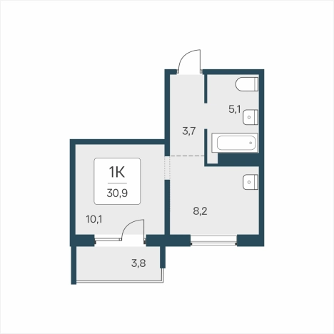 Купить однокомнатную квартиру в ЖК Цветной Бульвар в Новосибирске. Вариант № 9875103, 0, площадь -  квм, цена 5300000 рублей