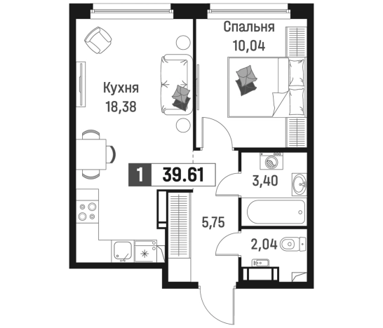 Купить двухкомнатную квартиру в Мурине. Вариант № 6867403, 0, площадь -  квм, цена 7626524 рублей