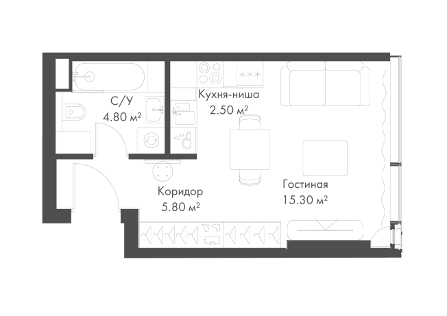 Купить квартиру на улице Ленинградский проспект в Москве. Вариант № 1380266, 0, площадь - квм, цена 27857560.0000 рублей