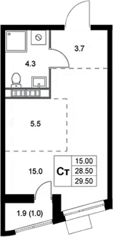 Купить квартиру в ЖК Легенда Коренево в Люберцах. Вариант № 116285, 0, площадь -  квм, цена 7467925 рублей