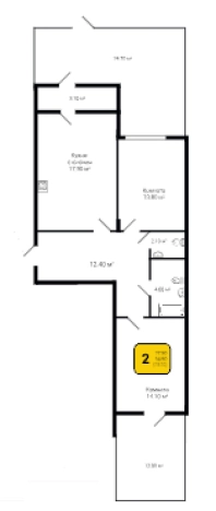 . Вариант № 89178, 0, площадь - 78.1 квм, цена 14267179 рублей