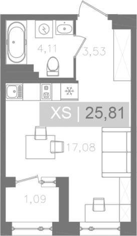 Купить Студию у метро Звёздная в Санкт-Петербурге. Вариант № 5564328, 0, площадь -  квм, цена 9889205 рублей