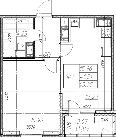 Купить двухкомнатную квартиру в новостройках в ЖК Левитан в Мурине. Вариант № 6853300, 0, площадь -  квм, цена 6537825 рублей