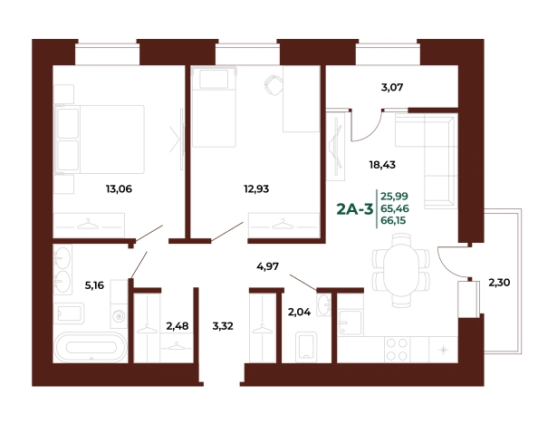 Купить двухкомнатную квартиру в новостройках в ЖК Жилой комплекс "Арбери" в Пензе. Вариант № 418583, 0, площадь -  квм, цена 8109390 рублей
