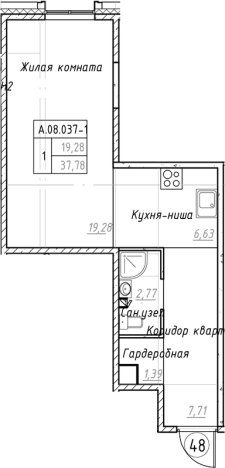 Купить Студию в новостройках на улице Малоохтинский проспект в Санкт-Петербурге. Вариант № 88559, 0, площадь -  квм, цена 12977430 рублей