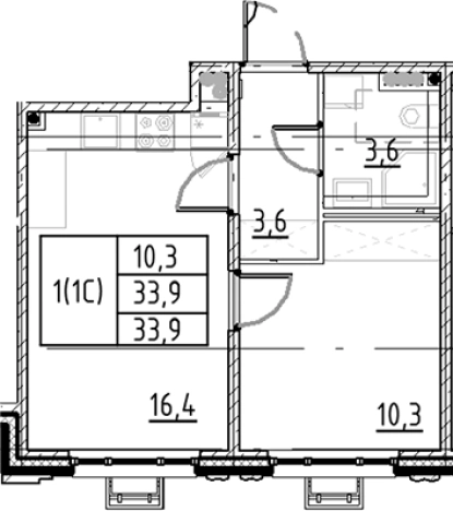 Купить квартиру в новостройках у метро Купчино в Санкт-Петербурге. Вариант № 7597478, 0, площадь -  квм, цена 7908700 рублей