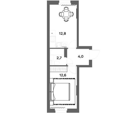 Купить однокомнатную квартиру в ЖК ЭкоКвартал NEGA в Ленинградской области. Вариант № 7830186, 0, площадь -  квм, цена 6420000 рублей