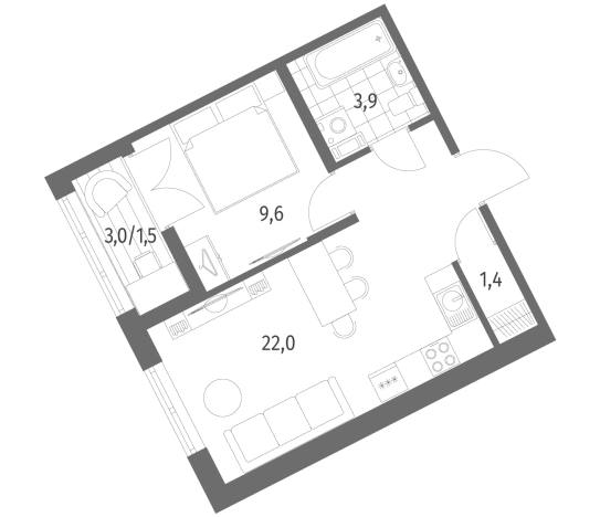 Купить квартиру в ЖК NEWПИТЕР в Ленинградской области. Вариант № 5257864, 0, площадь -  квм, цена 6803000 рублей