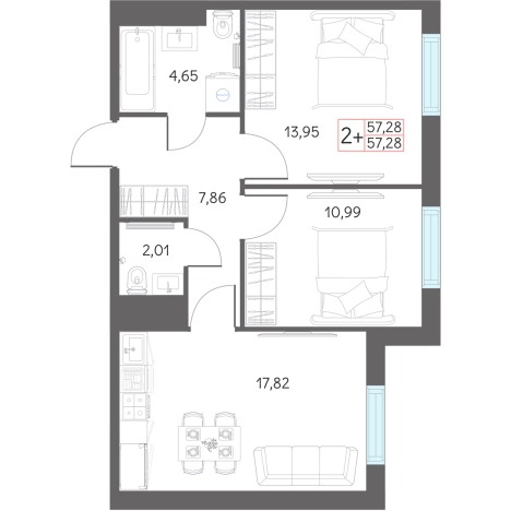 Купить квартиру в новостройках в Тобольске. Вариант № 159696, 0, площадь -  квм, цена 6150000 рублей