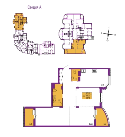 Купить трехкомнатную квартиру в новостройках в Владимирской области. Вариант № 3185813, 1, площадь -  квм, цена 12300000 рублей