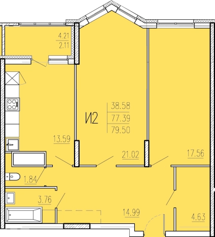 Купить двухкомнатную квартиру на вторичке в ЖК Жилой комплекс "Акварель" в Пензе. Вариант № 67527, 0, площадь -  квм, цена 6598500 рублей