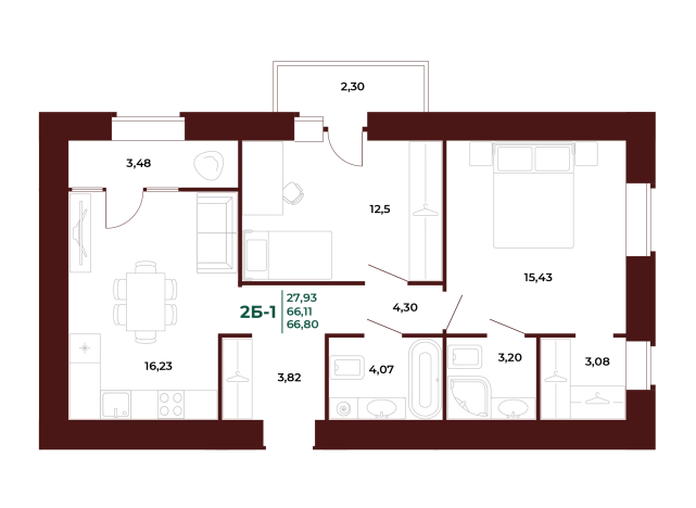 Купить двухкомнатную квартиру в новостройках на улице проспект Строителей в Пензе. Вариант № 418664, 0, площадь -  квм, цена 8032500 рублей