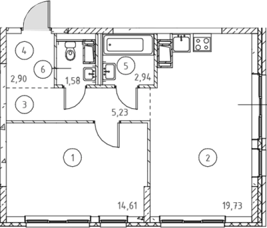 Купить двухкомнатную квартиру в новостройках в ЖК Новое Колпино в Санкт-Петербурге. Вариант № 7203488, 0, площадь -  квм, цена 7066905 рублей