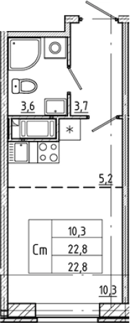 Купить Студию в ЖК Большая Охта в Санкт-Петербурге. Вариант № 6243453, 0, площадь -  квм, цена 7993953 рублей