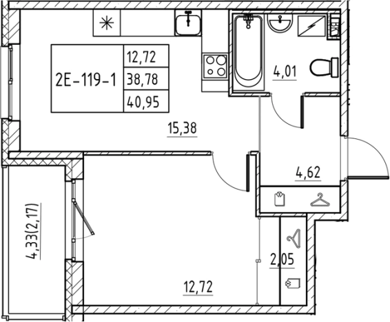 Купить квартиру в ЖК Энфилд в Ленинградской области. Вариант № 7830461, 0, площадь -  квм, цена 7057733 рублей