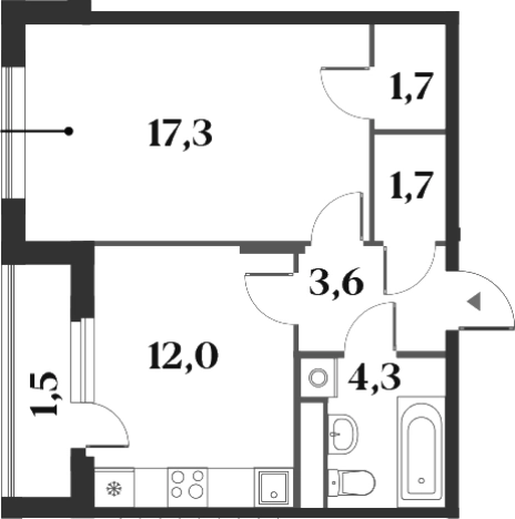 Купить однокомнатную квартиру в Микрорайоне Опалиха, Красногорск в Красногорске. Вариант № 142760, 0, площадь -  квм, цена 12842685 рублей