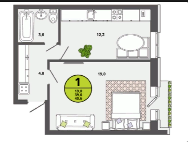 Купить квартиру в ЖК "Северная Мыза" в Тульской области. Вариант № 73647, 0, площадь -  квм, цена 3408728 рублей