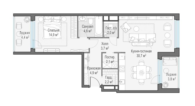 Купить квартиру в районе Даниловский в Москве. Вариант № 88431, 0, площадь - квм, цена 38170000.0000 рублей