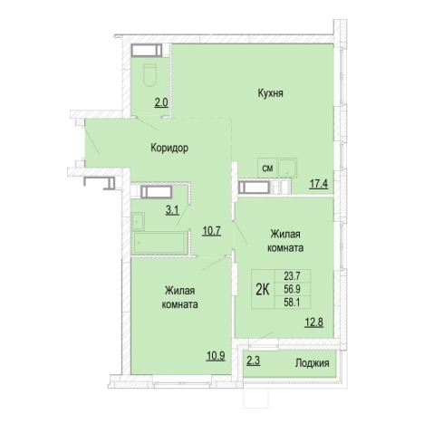 Купить квартиру в новостройках в районе Советский в Нижнем Новгороде. Вариант № 170046, 0, площадь -  квм, цена 10520772 рублей