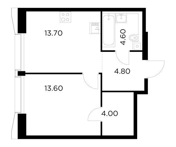 Купить квартиру в новостройках в ЖК INJOY в Москве. Вариант № 9104427, 1, площадь -  квм, цена 25787700 рублей