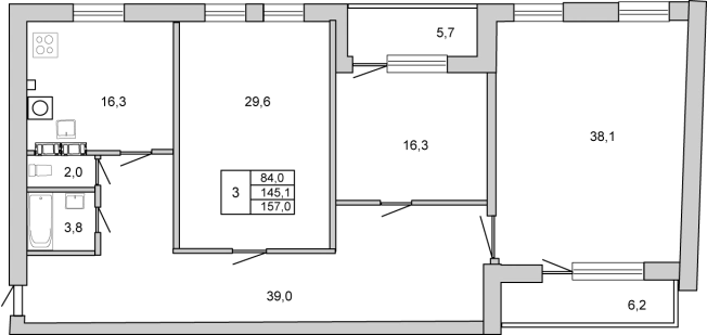 Купить четырехкомнатную квартиру у метро Проспект Просвещения в Санкт-Петербурге. Вариант № 8062795, 0, площадь -  квм, цена 24667000 рублей