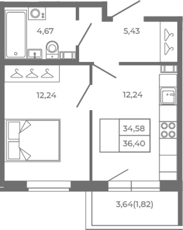 Купить однокомнатную квартиру на вторичке у метро Парнас в Сертолове. Вариант № 6963287, 0, площадь -  квм, цена 7462000 рублей