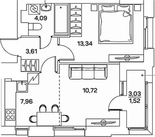 Купить двухкомнатную квартиру в ЮВАО в Москве. Вариант № 3573785, 0, площадь -  квм, цена 15813272 рублей