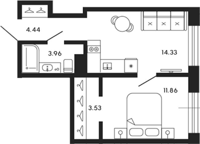 Купить однокомнатную квартиру в новостройках на улице Ремесленная в Санкт-Петербурге. Вариант № 4159334, 0, площадь -  квм, цена 25662384 рублей