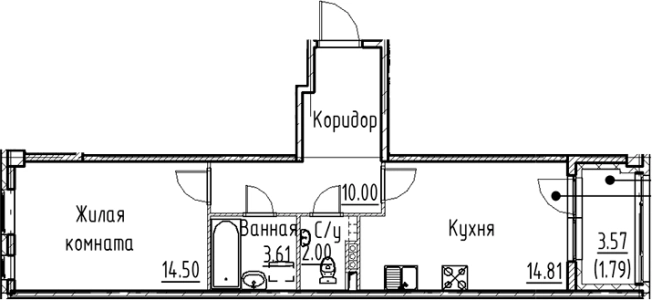 Купить двухкомнатную квартиру в новостройках в ЖК Кронфорт в Санкт-Петербурге. Вариант № 6830443, 0, площадь -  квм, цена 12453920 рублей