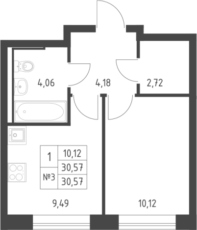 Купить однокомнатную квартиру в ЖК Живи! В Рыбацком в Санкт-Петербурге. Вариант № 6632365, 0, площадь -  квм, цена 8530467 рублей