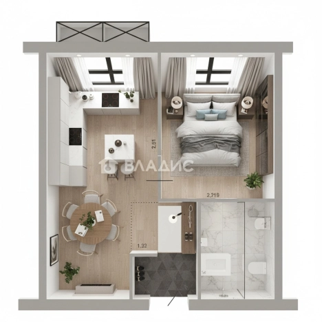 Купить однокомнатную квартиру в ЖК Савин Парк в Нижегородской области. Вариант № 3763740, 0, площадь -  квм, цена 5200000 рублей