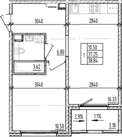 Купить квартиру в новостройках на улице Большая Балтийская в Ленинградской области. Вариант № 6854268, 0, площадь -  квм, цена 9257359 рублей