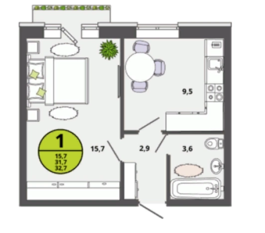Купить квартиру в ЖК "Северная Мыза" в Тульской области. Вариант № 73650, 0, площадь -  квм, цена 2789600 рублей