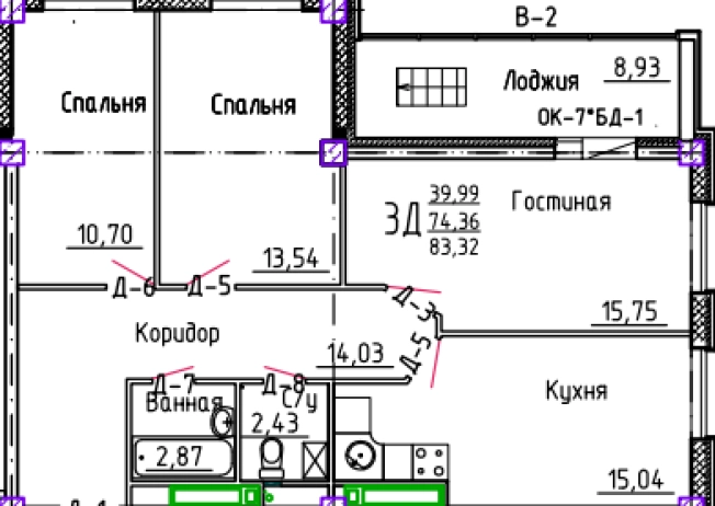 Купить трехкомнатную квартиру на улице Молодёжная в Республике Татарстан (татарстан). Вариант № 140265, 0, площадь -  квм, цена 15214981 рублей