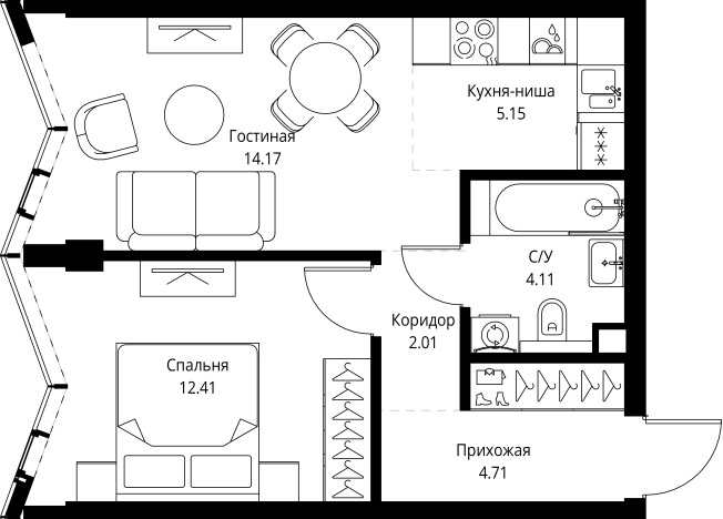 Купить квартиру в новостройках у метро ВДНХ в Москве. Вариант № 162979, 0, площадь -  квм, цена 29204672 рублей
