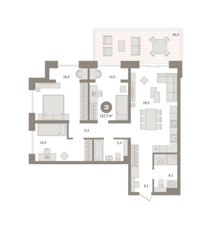 Купить трехкомнатную квартиру у метро Фонвизинская в Москве. Вариант № 8625344, 0, площадь -  квм, цена 47310000 рублей