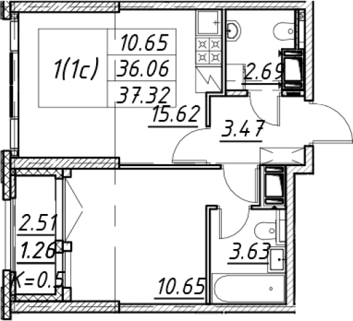 Купить двухкомнатную квартиру в новостройках в ЖК Цивилизация на Неве в Санкт-Петербурге. Вариант № 7849251, 0, площадь -  квм, цена 14003546 рублей