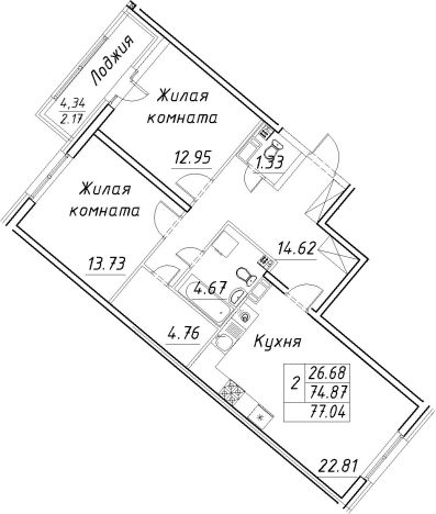 Купить трехкомнатную квартиру на улице проспект Авиаконструкторов в Санкт-Петербурге. Вариант № 4034470, 0, площадь -  квм, цена 21828021 рублей