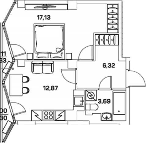 Купить однокомнатную квартиру в районе Нижегородский в Москве. Вариант № 3572788, 0, площадь -  квм, цена 14563469 рублей