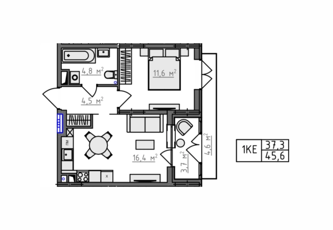 Купить однокомнатную квартиру в новостройках в ЖК Квартал Новаторов в Владимире. Вариант № 130368, 3, площадь -  квм, цена 4539360 рублей