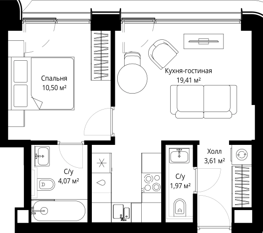 Купить однокомнатную квартиру в новостройках в СЗАО в Москве. Вариант № 144151, 0, площадь -  квм, цена 22091282 рублей