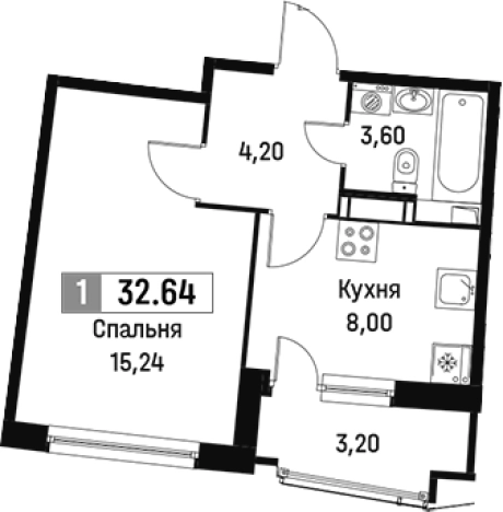 Купить однокомнатную квартиру у метро Девяткино в Мурине. Вариант № 6213198, 0, площадь -  квм, цена 5929252 рублей
