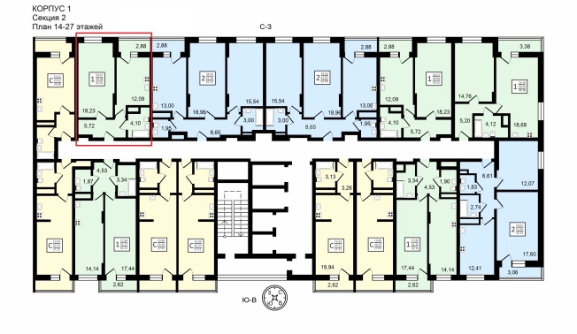 Купить квартиру в новостройках в ЖК Навигатор в Воронеже. Вариант № 107891, 1, площадь -  квм, цена 4874448 рублей